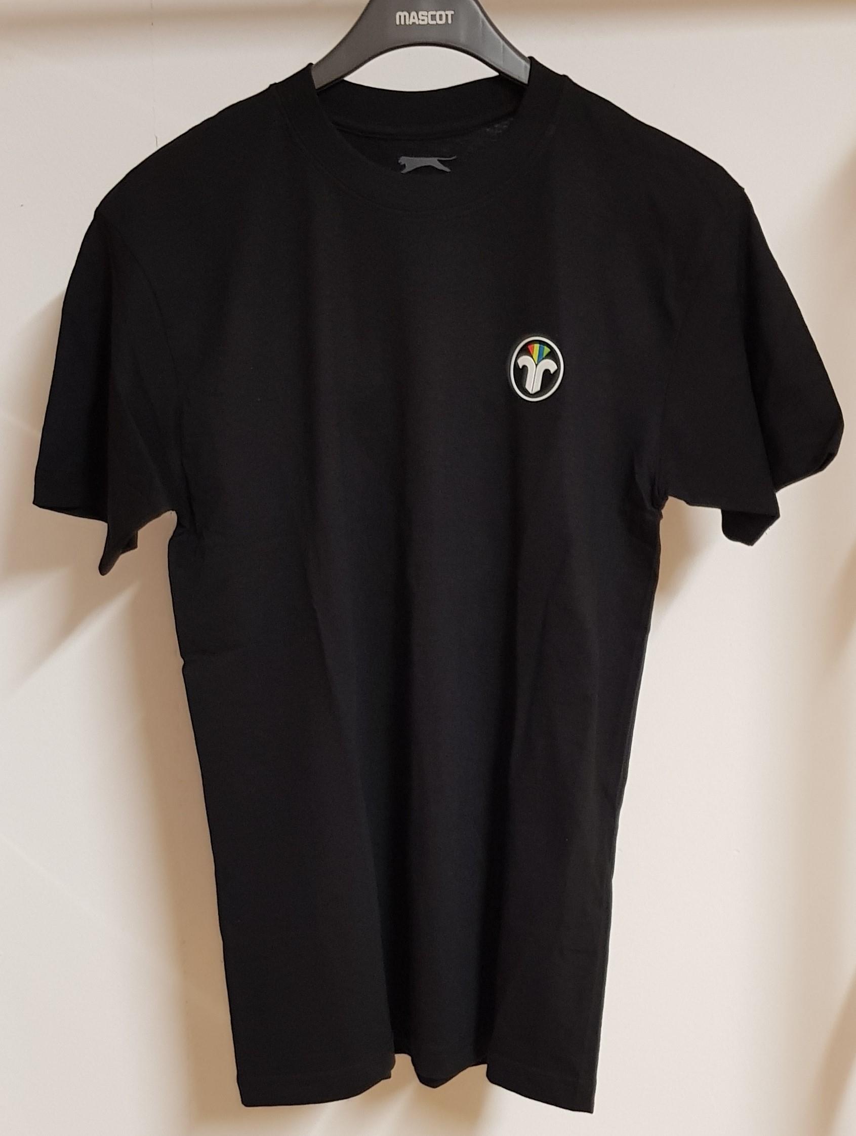 T-Shirt mit Rundhals, schwarz,  ZIV Logo Gr. M