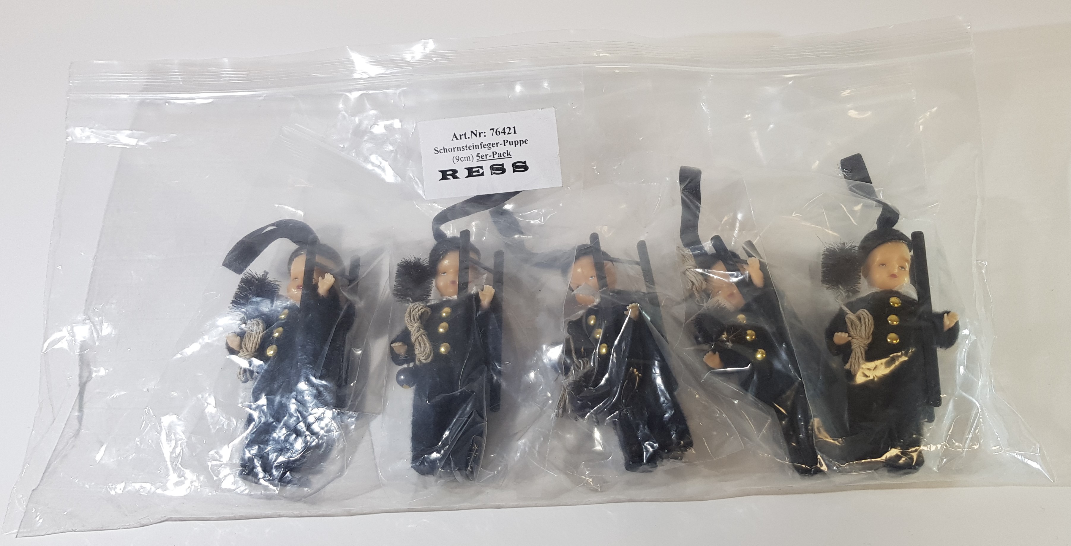 Schornsteinfegerpuppe klein 5er Pack