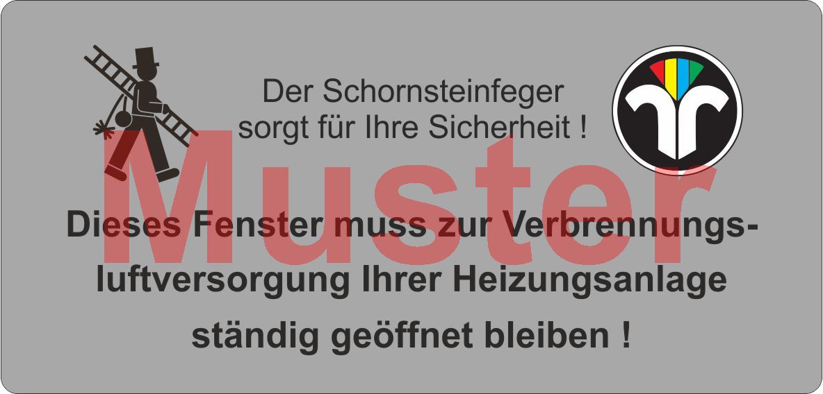 Haftetikett " Elektrischer Staubabscheider"